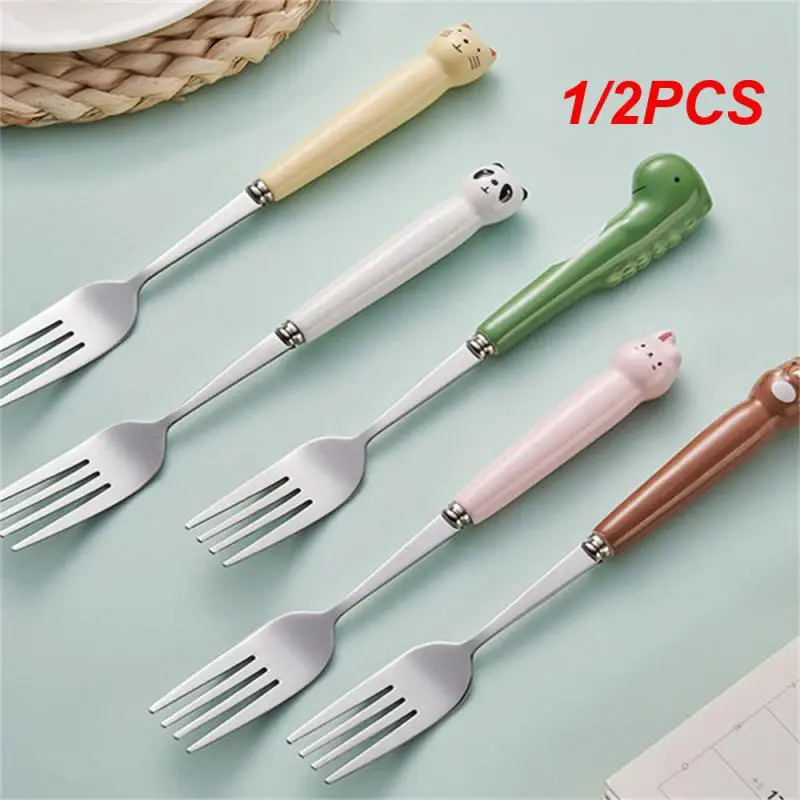 

1/2 шт., детские столовые приборы из нержавеющей стали