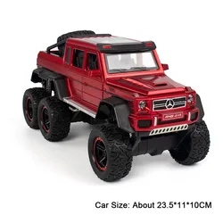 Wrangler G63 Alloy Diecast Off - Road Toy Car with Sound and Light Effects (G63 Red)