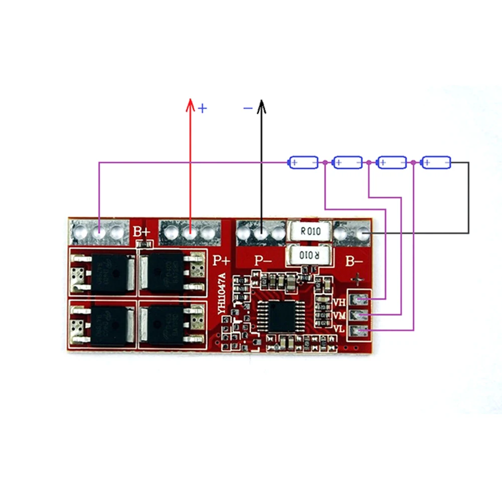 

4S 30A 14.8V Li-Ion Lithium Battery Protection Board Battery Equalizer Board Over Discharge Short Circuit Protection