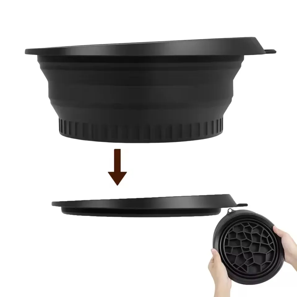 Foldable Face Ice Bath Bowl Silicone Wash Basin Ice Facials Bath Washbasin Portable Travel Home Skincare Tool Built-In Ice tray