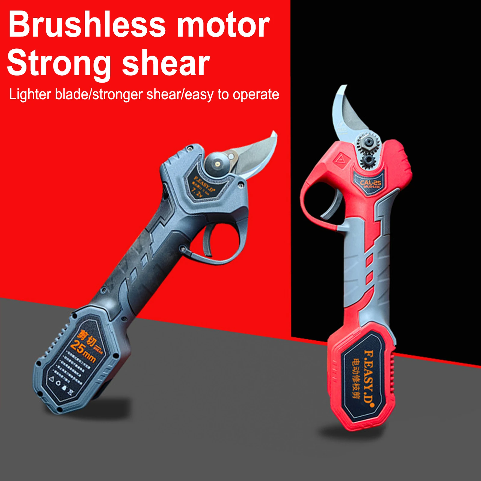 

300W 4000mAH Cordless Electric Pruning Shears Rechargeable Fruit Tree Pruning Shears Garden Tools Tree Branch Pruner