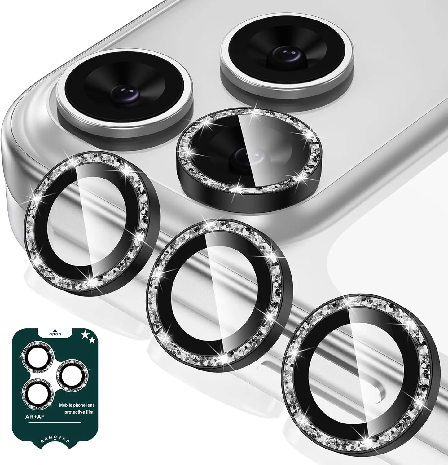 Premium Multi-Layer Camera Lens Protector with Tempered Glass Cover - Case Friendly