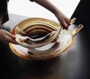Twist Floating Glass Bowl Luxury High-Grade Nut Candy Bowl Home Hospitality Screw Snacks Display Creative Dried Fruit Bowl 5