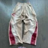 Cotton Stripes Pants New Fashion Hip Hop Street Mens Womens Y2k Embroidery Jogger Drawstring Sweatpants Oversize Cargo Trousers 3