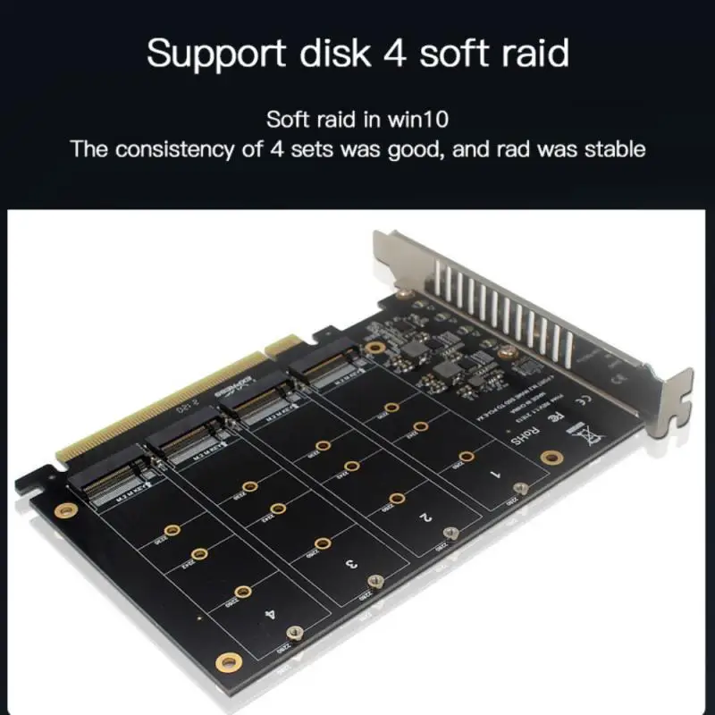 

Переходник с NVMe на PCIE, M.2 NVME на PCIe X16, 4x32 Гбит/с