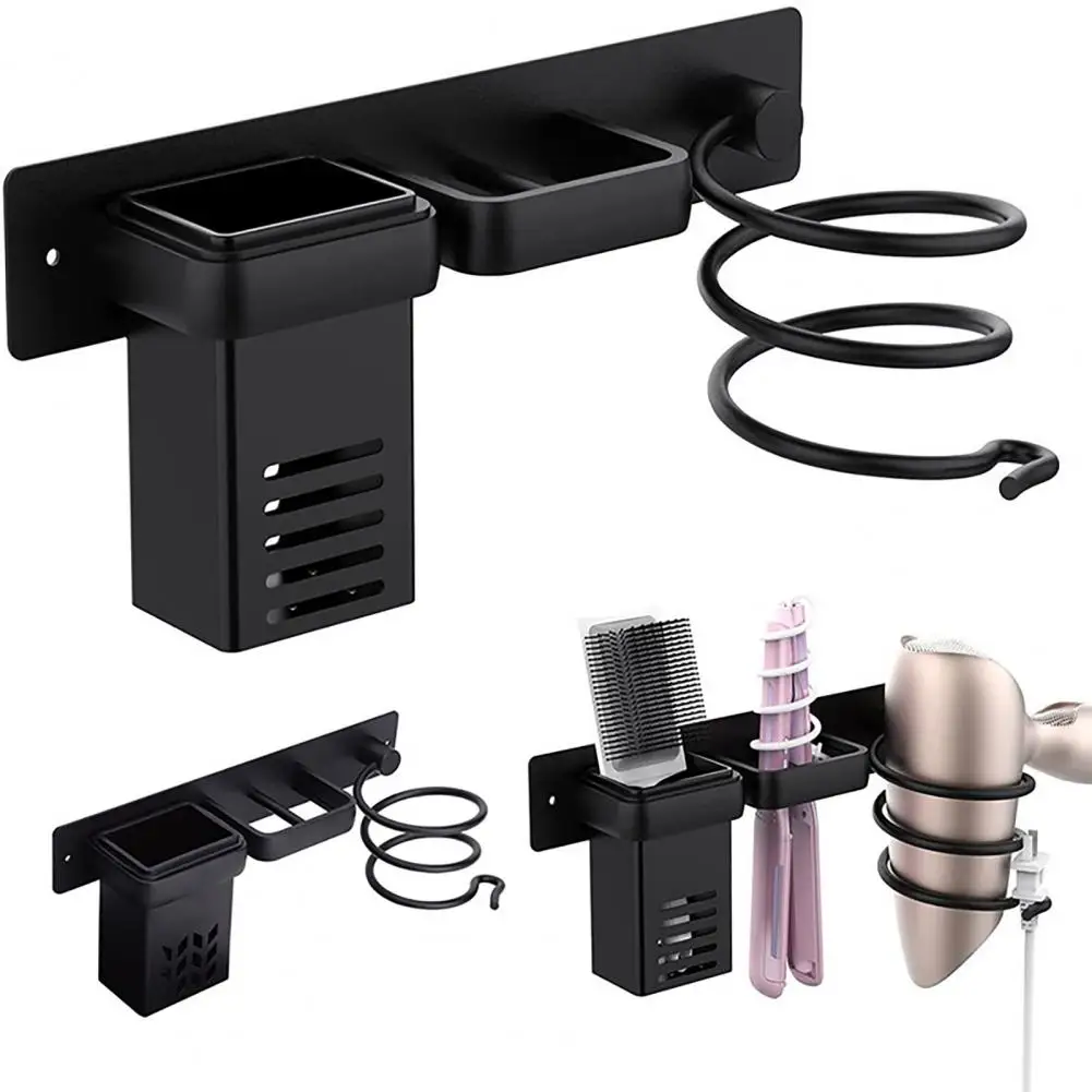 Hair Dryer Holder Wall Mount Hair Tool Organizer Rack for Bathroom Heat-resistant Curling Iron Blow Dryer Holder for Hair 2