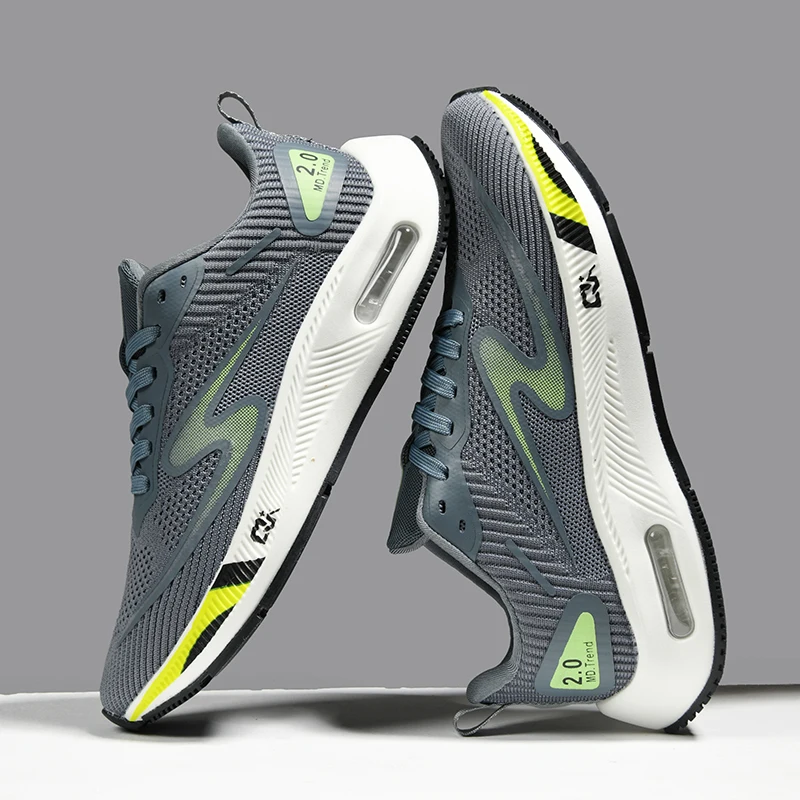

2023 New Men Running Shoes Shock Absorbing Outdoor Shoes Breathable Training Footwear Lightweight Air Cushion Sports Sneakers