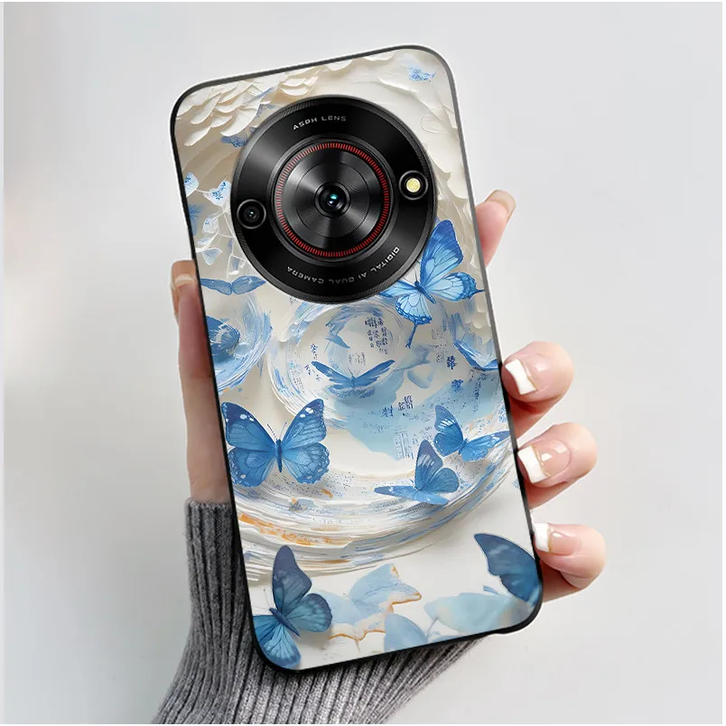 Aesthetic Cute Cat Fashion Shockproof Black Matte Soft TPU Phone Case