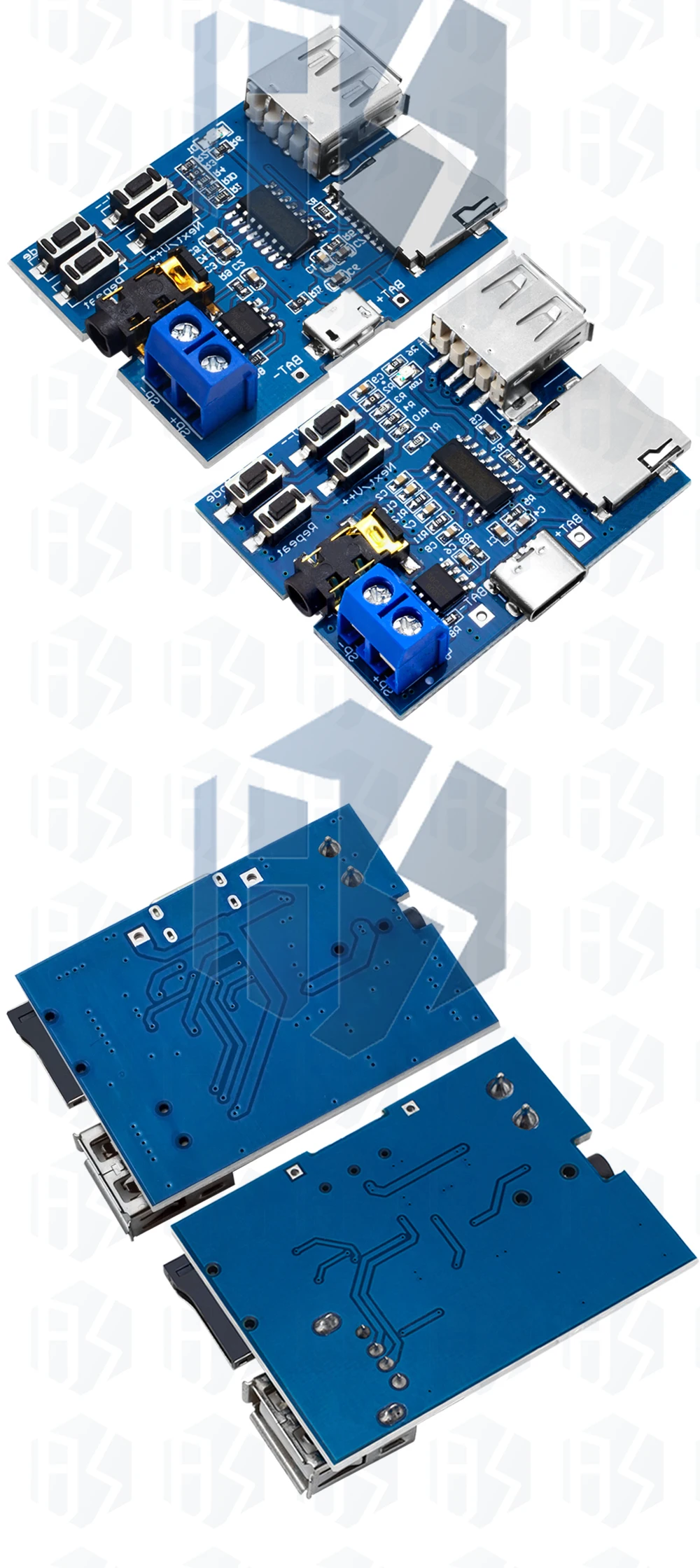 1PCS~5PCS EGBO TF-Karten-USB-Stick MP3-Format-Decoder-Board-Modul Verstärker-Dekodierungs-Audioplayer Typ-C/Micro-USB – Detail 9