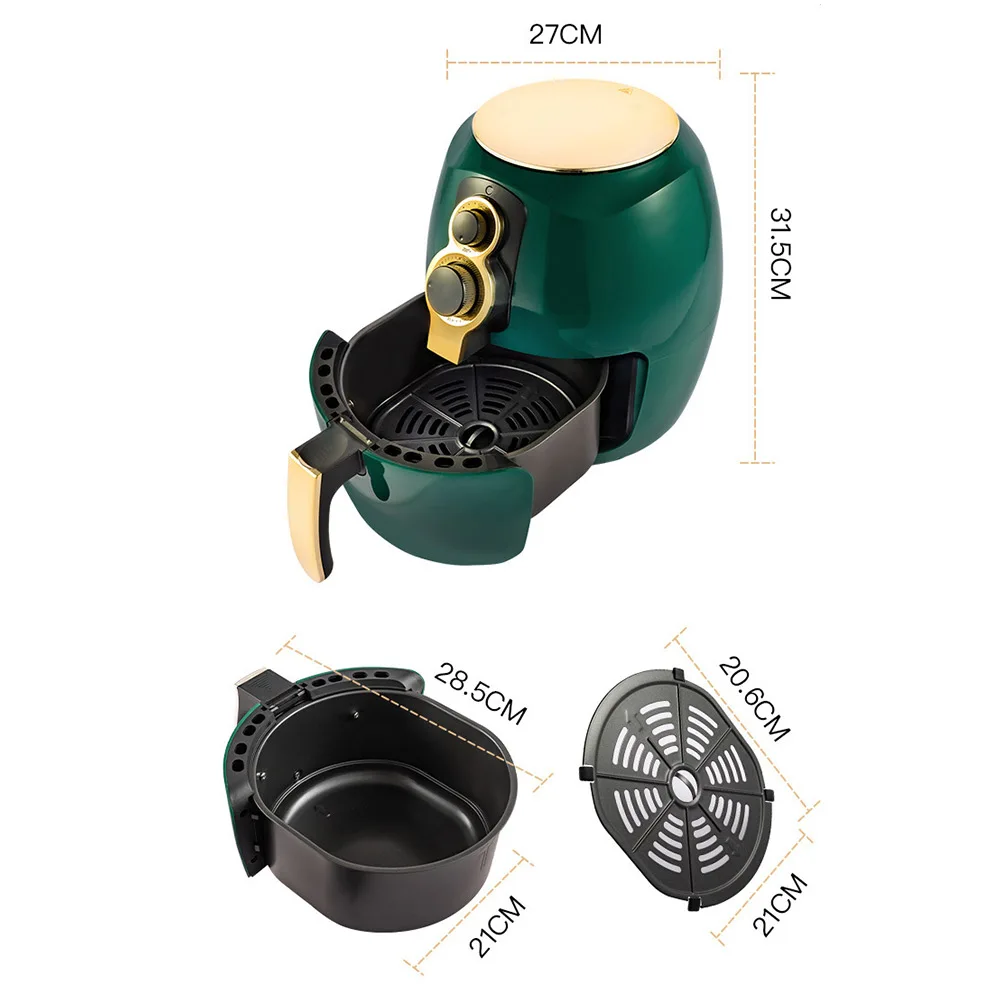 Air Fryer Household Large-Capacity New Oil-Free French Fries Machine Automatic Intelligent Electric Fryer