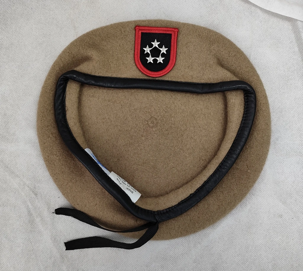 Us Army Special Operations Command Ranger Khaki Wool Beret Officer 5