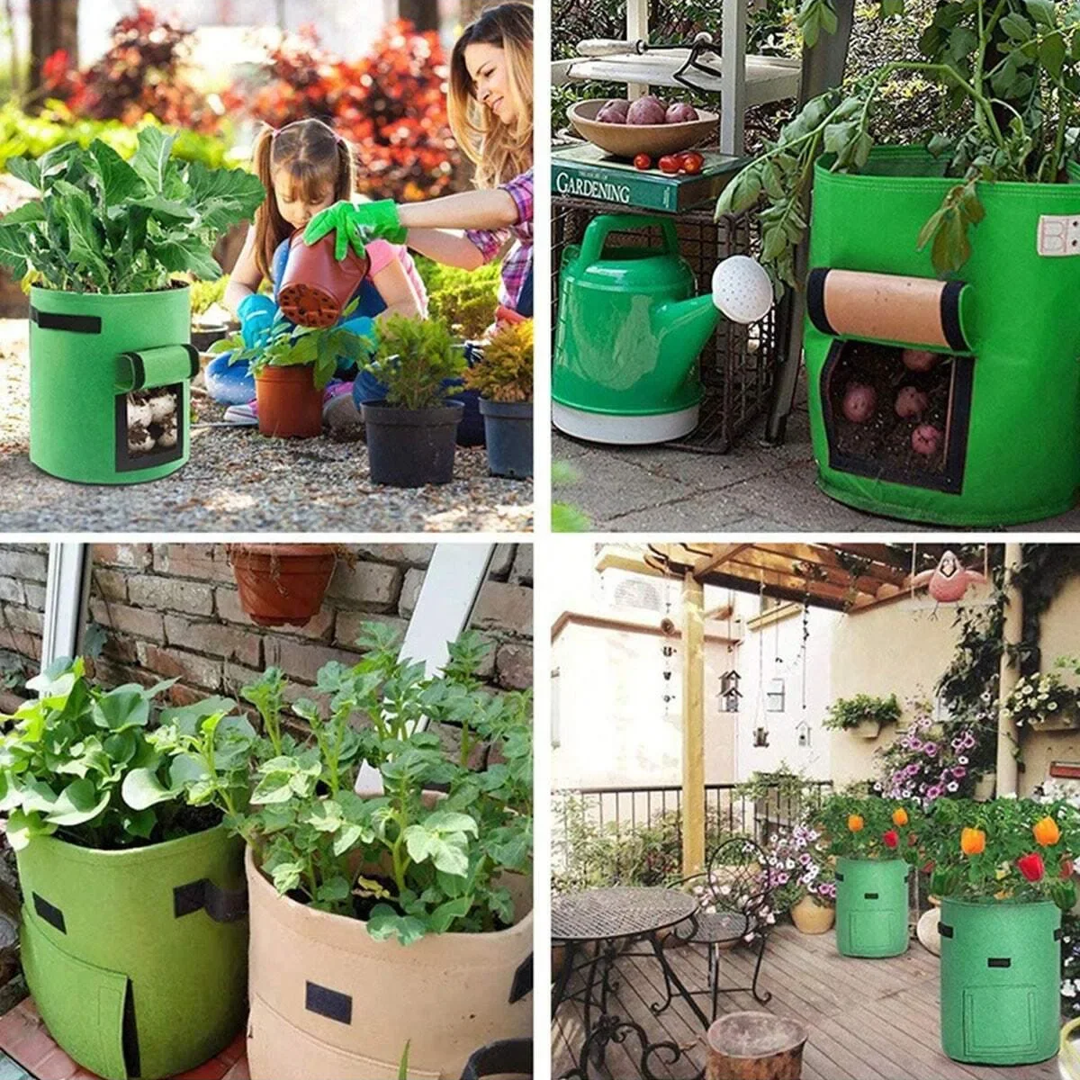 3pcs - Classic style indoor and outdoor planting containers suitable for fruit, vegetable, flower, and tree planting containers