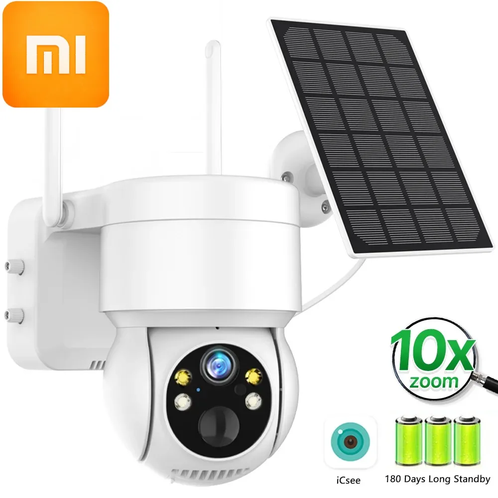 Xiaomi Cámara PTZ WiFi Exterior IP Solar 4MP Zoom 10X Batería iCsee