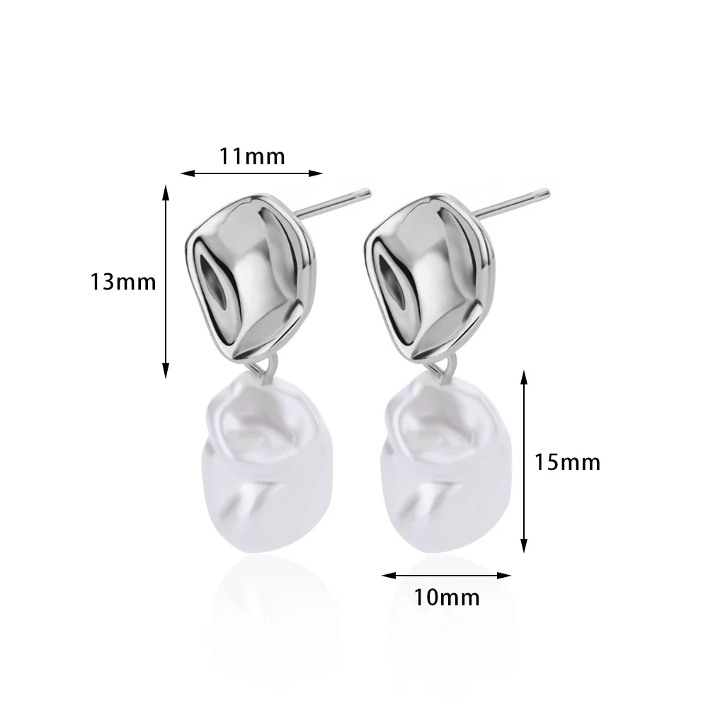 Baroque Pearl Earrings Gold Color For Women