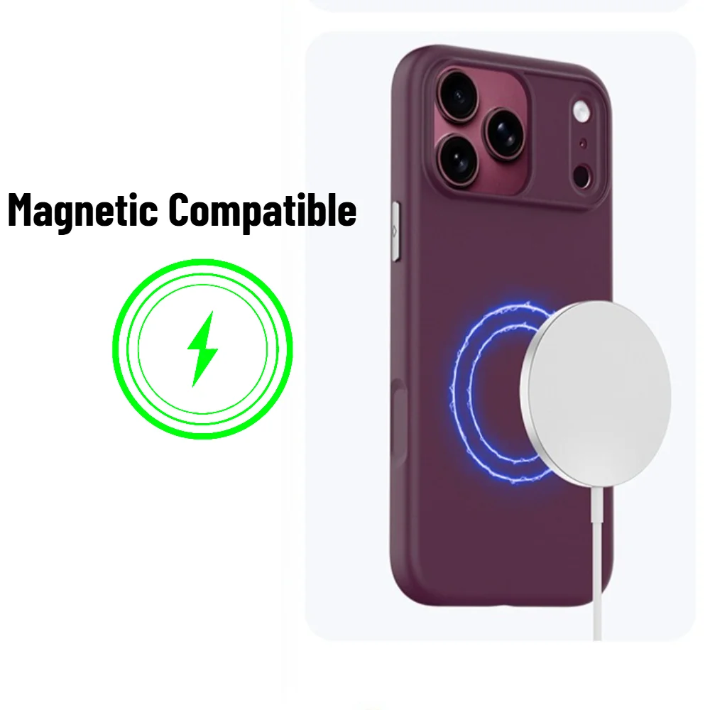 Luxury Rock Sand Frosted Anti-Slip Shockproof Phone Case with Alloy Button and MagSafe Compatibility