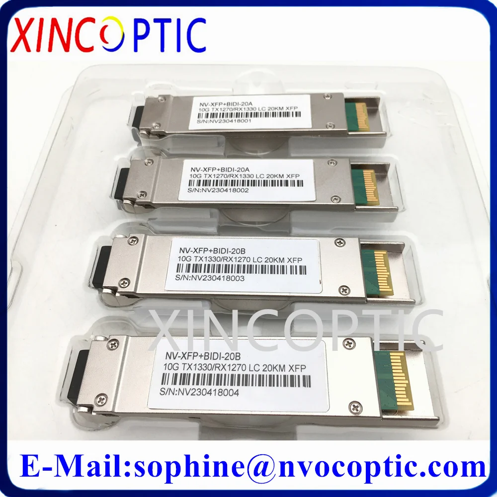 2Pair XFP BiDi Fiber Optic Transceiver Modules 1270/1330nm WDM Simplex 10G 20KM With LC