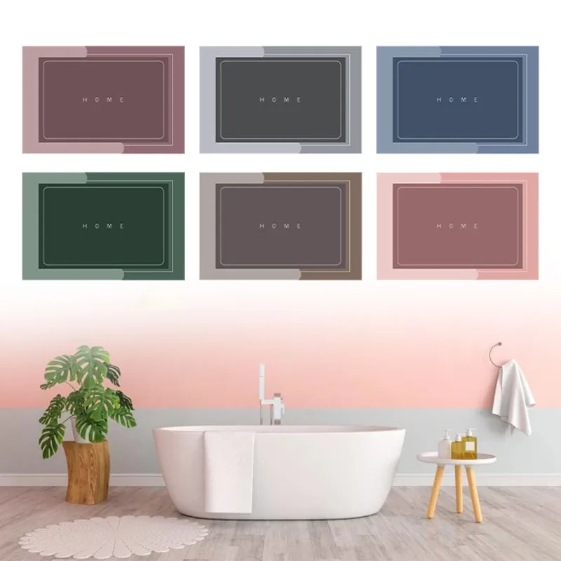 

1 шт. впитывающий напольный коврик для ванной, входной коврик, нескользящий коврик для ванной, Противоскользящие коврики, Придверный коврик, моющийся домашний декор