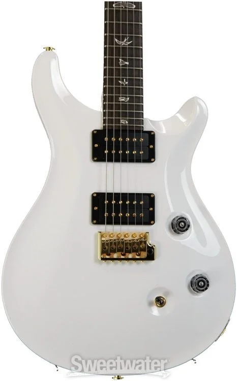 

White 6 Strings Electric Guitar Frets 24 Inlays Birds Gold Hardware Top Quality