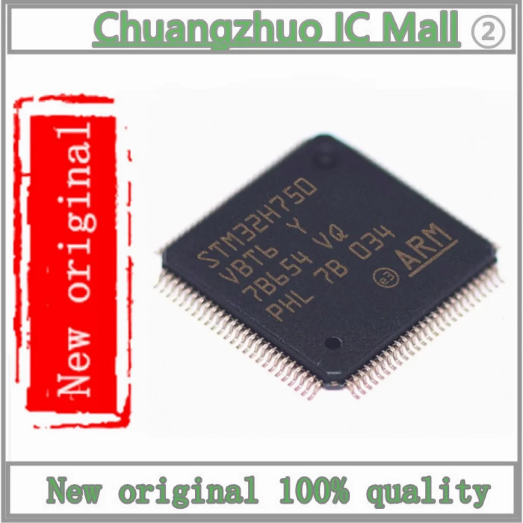 

1PCS/lot New original STM32H750VBT6 128KB 1.62V~3.6V ARM-MSeries 1MB 480MHz FLASH 82 LQFP-100(14x14) Microcontroller