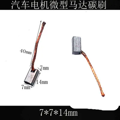 Create Idea 2 Pairs Of Motor Carbon Brushes 10x6x6mm Copper-containing For Automobile Blower Fan Windscreen Wiper Window Lifter