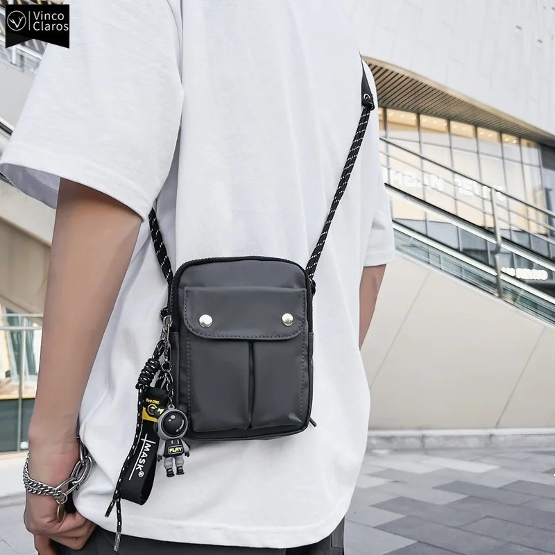 

VC 2023 New Minimalist Men's Shoulder Bags Small Sling Bag Messengers for Men Casual Waterproof Oxford Mens Satchel Purse