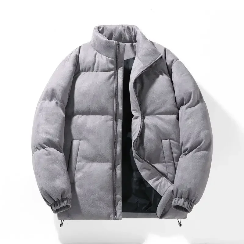 thumbnail image 1 of Parkas acolchadas para hombre, abrigos acolchados con cremallera, chaqueta de plumón para hombre, ropa corta de estilo coreano, ropa de invierno 2024, reseñas de ropa juvenil, 1 of 4