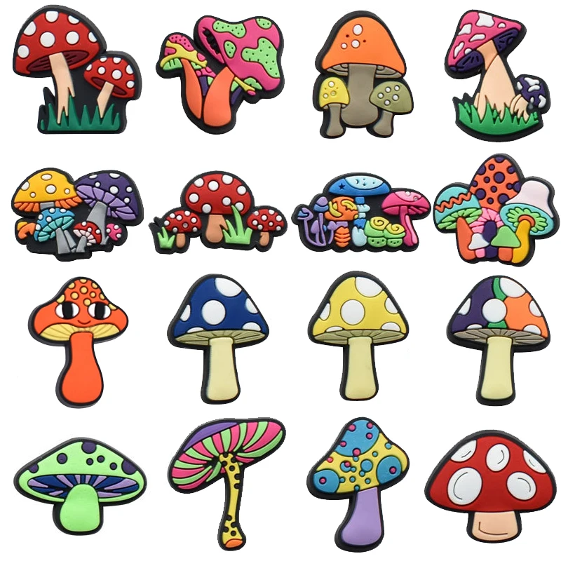 Hot Sale 1Pcs PVC Rainbow Flowers Shoe Charms Pin for Croc Accessories Decoration Bracelet Wristband Kids Women Party Gifts