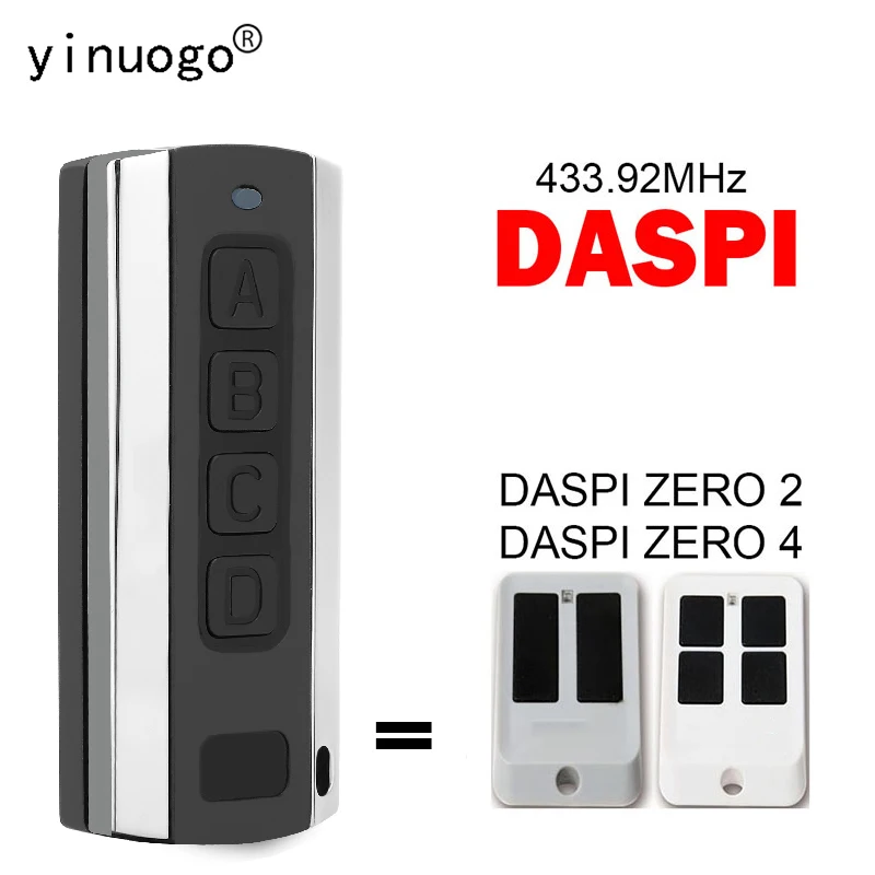 

DASPI ZERO 2 ZERO 4 Пульт дистанционного управления Устройство открывания гаражных ворот 433,92 МГц Пульт дистанционного управления DASPI