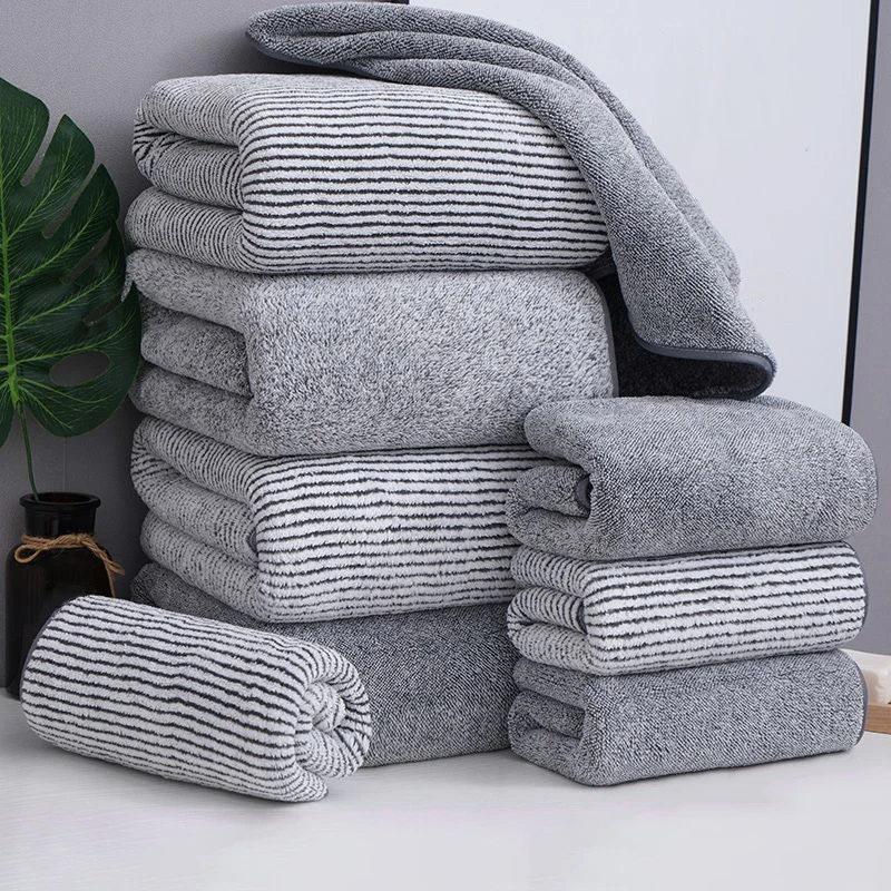 High-Quality Bamboo Charcoal Fiber Bath Towel – Thick, Soft, Quick-Dry & Super Absorbent 1