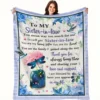 Warm Flower Pattern Letter Blanket Thank You Blanket For Sister-In-Law Special Gift For Sister-In-Law Sofa Bedroom Available 5