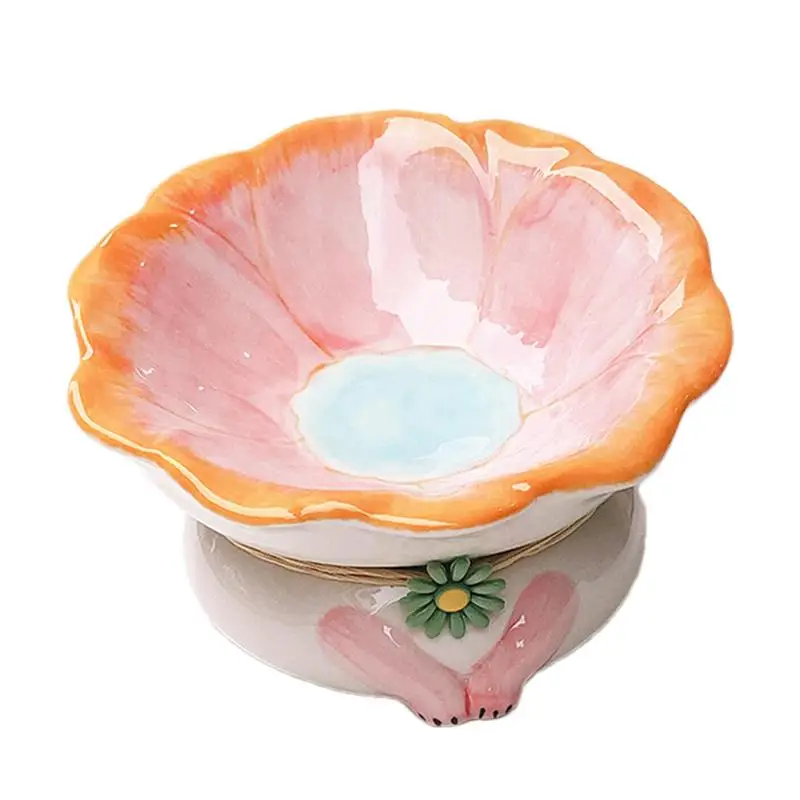 

Ceramic Elevated Cat Bowls Raised Cat Food Bowl Slanted Cat Dish Pet Feeder Bowl Elevated 15 Tilted Raised Feeding Bowl With