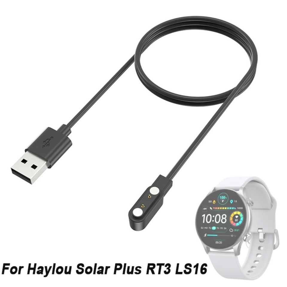 Smart Watch Adapter Dock Charging Charger USB Cable For Haylou Solar Plus LS16 RT3