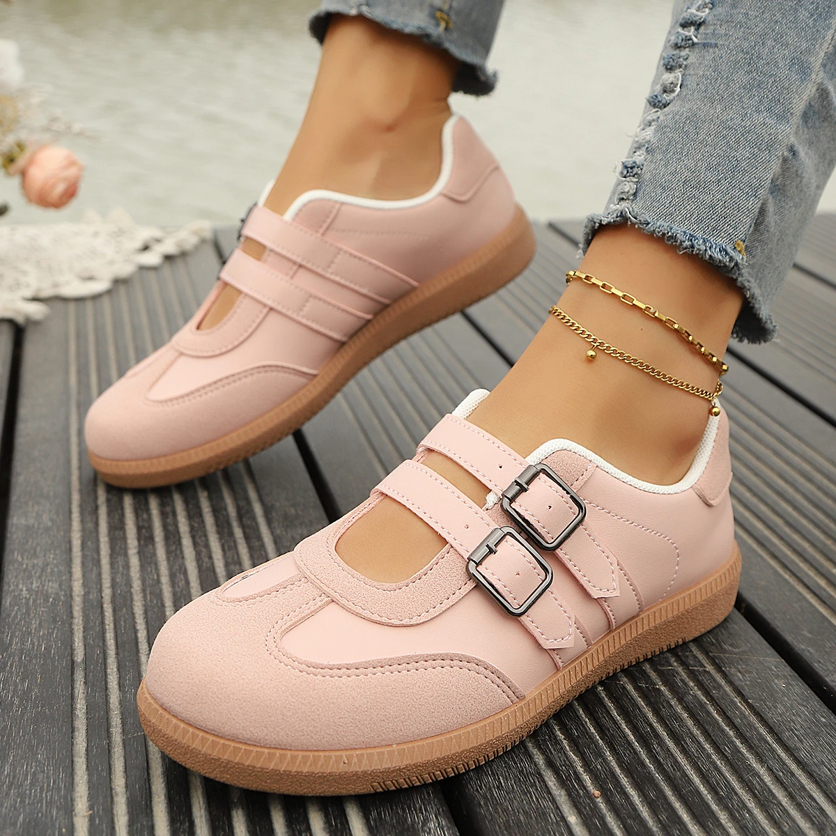 Spring and Autumn Round Head Elegant Running Sports and Leisure Shoes Fashionable Hot Selling New Comfortable Women's Shoes