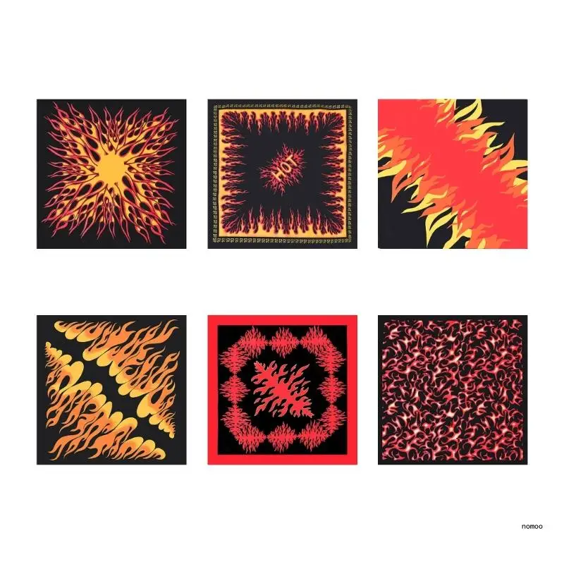 

Unisex Hair Scarves Wrap Fire Headwraps Exquisite Head Kerchief Head Scarf