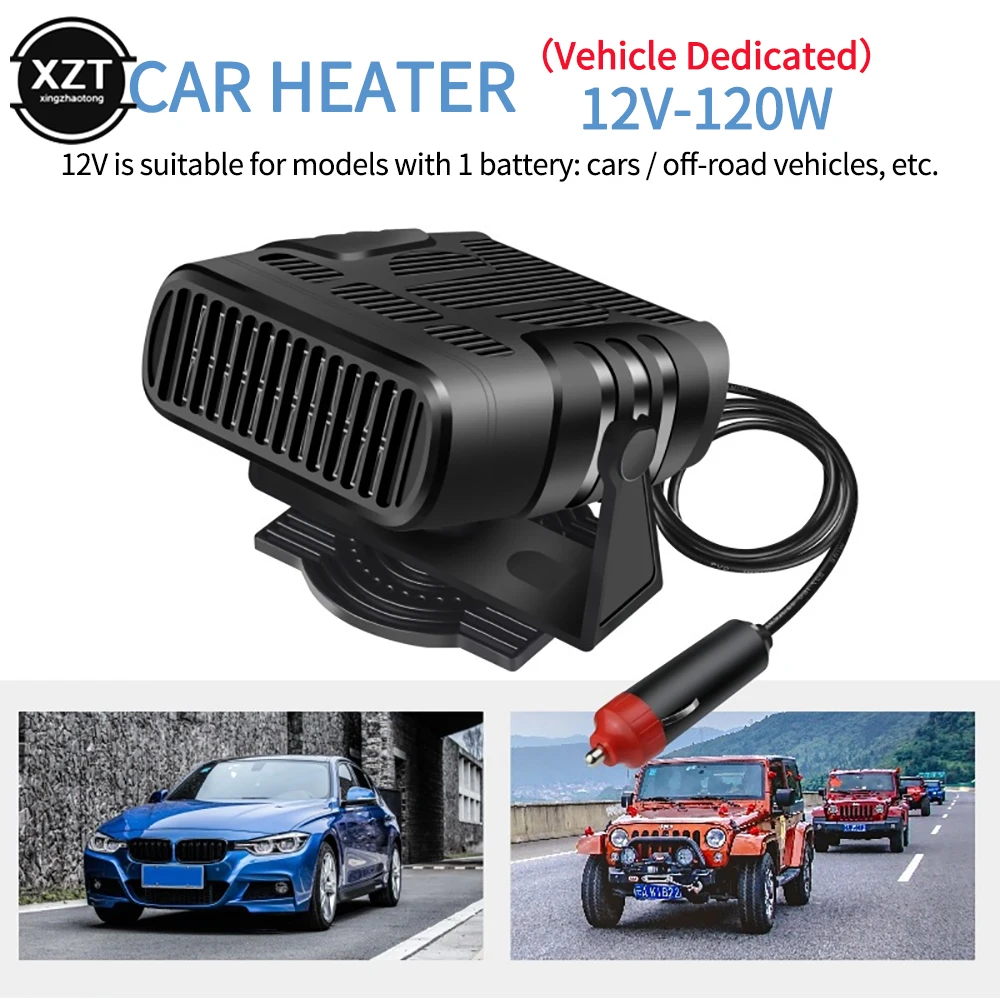 2-in-1-Auto-Heizung, 12 V, 120 W, Tragbare Auto-Heizung, Schnelles  Aufheizen, Kühlendes Auto-Heizungsgebläse, Drehbare Auto-Heizung mit