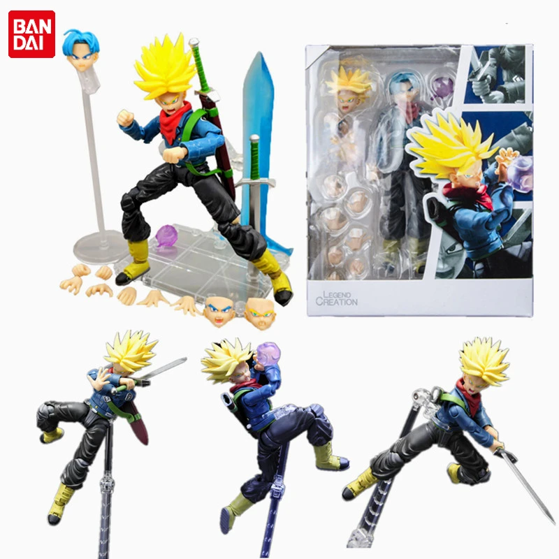Action Dragon Ball Super Shf Model Vinyl Dolls Future Trunks Figurines Toys Change To Super Saiyan Version Desk Decor Gifts Toys Aliexpress