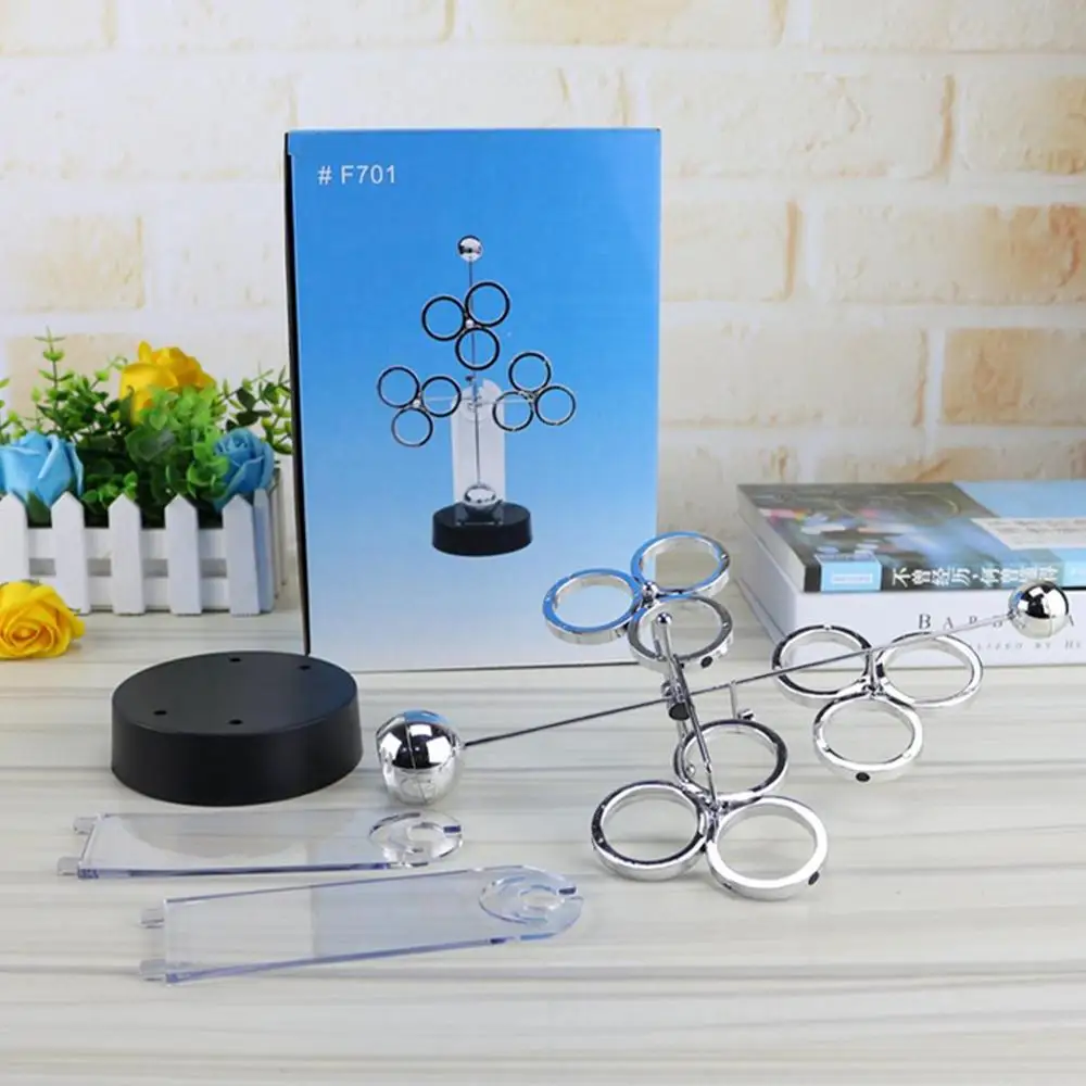 Three-Circle Perpetual Motion Apparatus Newton Pendulum Creative Newton'S Cradle Miniature Model Ornaments Home Decor