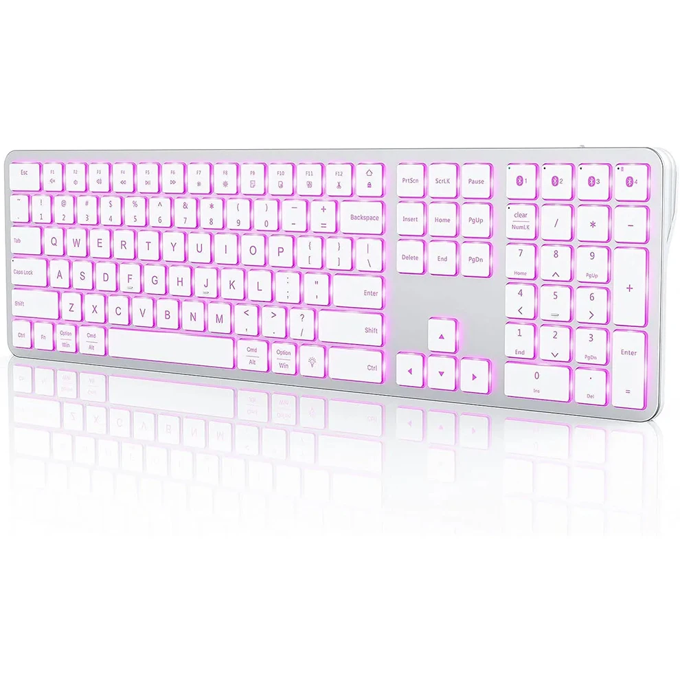 Mofii-rgb Teclado Bluetooth sem Fio Tamanho Completo Multiuso Recarregável Luz de Fundo para Tablet e pc - Imagem 2