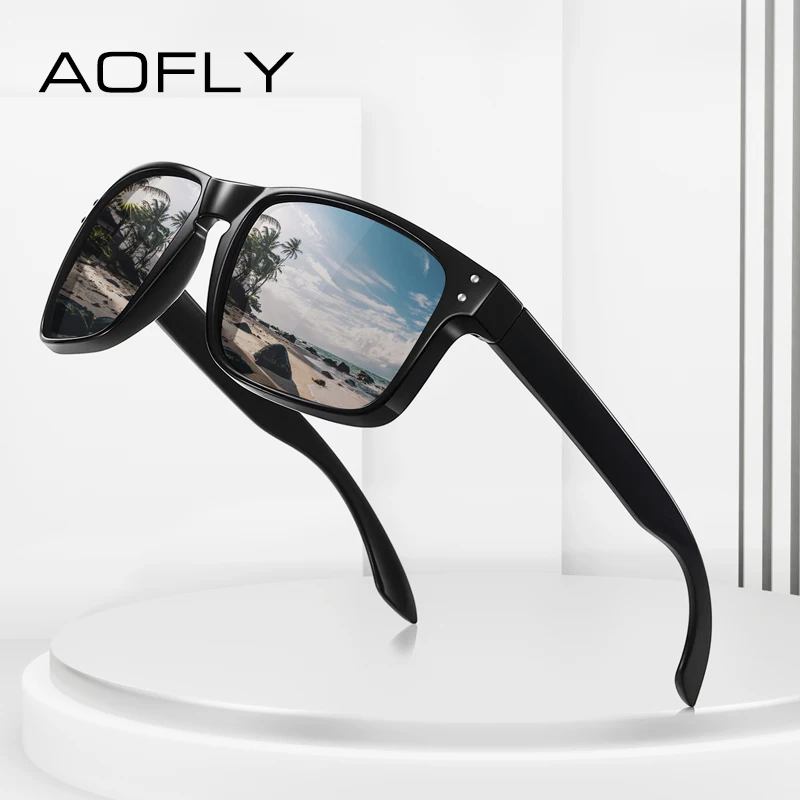 

AOFLY Square Polarized Sunglasses for Men Womens - UV Protection Anti Glare Fishing Sun Glasses for Driving Night Vision