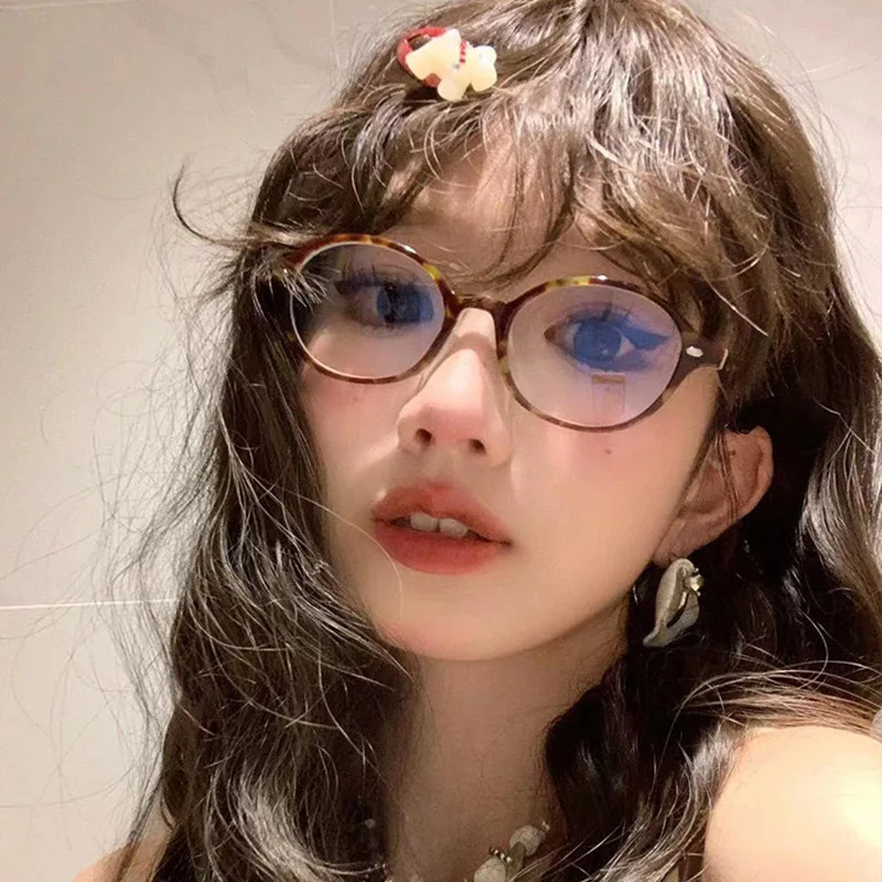 Retro Eyewear Leopard Print Retro Shades Decorative Glasses PC Oval Sunglasses For Outdoor Fashion Accessory Streetwear