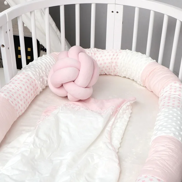Newborn Baby Bed Splice Long Pillow Sleeping Anti-collision Back Children Room Bumper in the Crib Bedding Decoration 1