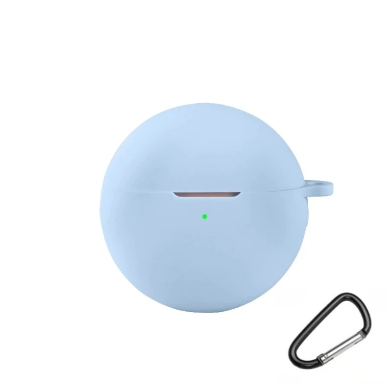 Silicone Shockproof Dust-Proof Earbuds Case with Keychain Hook