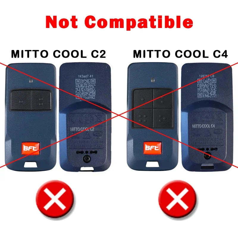 BFT Remote Control BFT B RCB02 RCB04 MITTO 2 4 KLEIO B RCA 02 04 TRC1 TRC2 TRC3 Garage Door Remote Control 433.92MHz Gate Opener 2