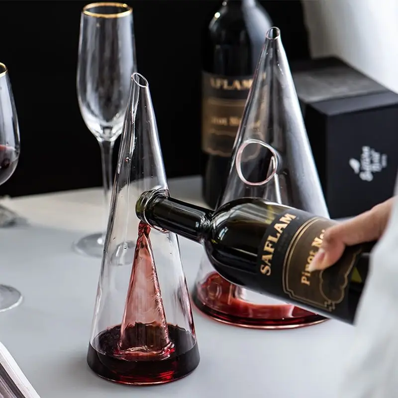 Decanter Iceberg 1800 Ml – Aeratore Per Vino E Champagne In Vetro E Acciaio, Regalo Elegante Per Appassionati