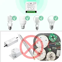 Wireless Dimmer Light Switch with Remote Controls AC110V 220V Dimmable Switch 100M Control for LED and Halogen 10W-150W (No Wifi - Image 4