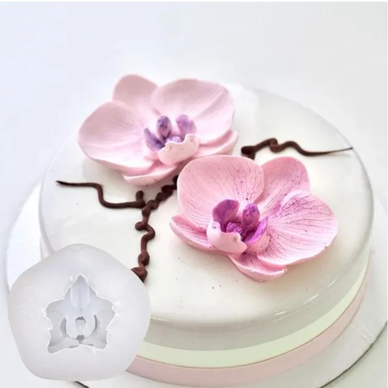 

Butterfly Orchid Shape Silicone Cake Mold 3D Flower Fondant Cake Mould Decoration Baking Tools Cupcake Jelly Candle