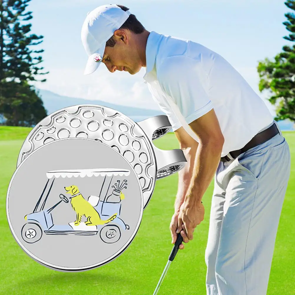 3*2.5cm Magnetic Golf Ball Marker Clips Metal Golf Ball Markers Hat Clip Golfing Accessories Alloy Metal Clip For Golfer Lover