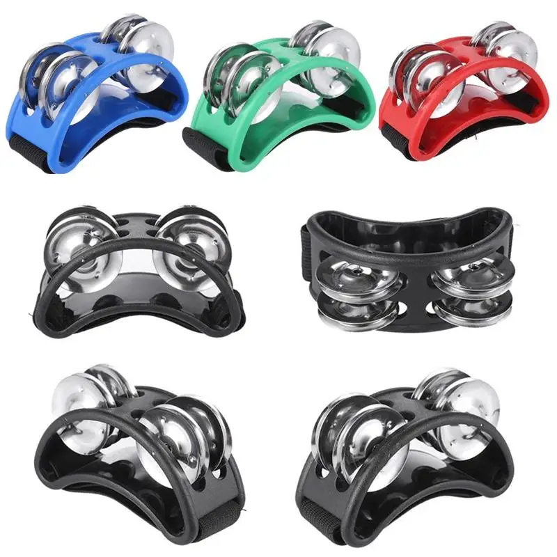 2PC Handheld Jingle Drum Set for Kids - Musical Educational Tambourine Percussion Instruments for Parties