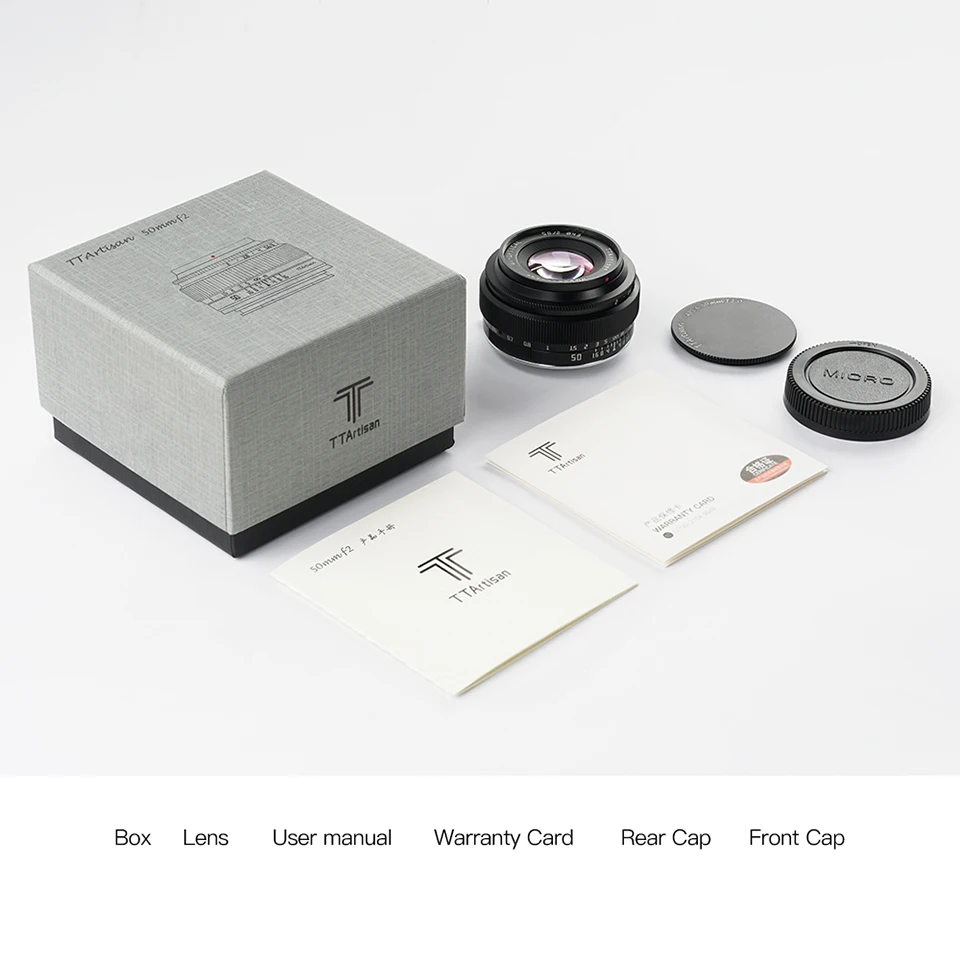 Camera Lens TTArtisan 50mm F2 MF For Sony A7RIII Fuji Canon RP Nikon Z5 Sigma FP Olympus EPL9