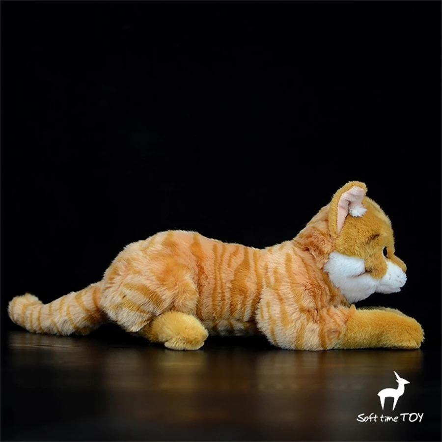 Tiger Cat High Fidelity Anime Cute Plushie Caracal Bush Cat Plush Toys Lifelike Animals Simulation Stuffed Doll Kawai Toy Gifts 3